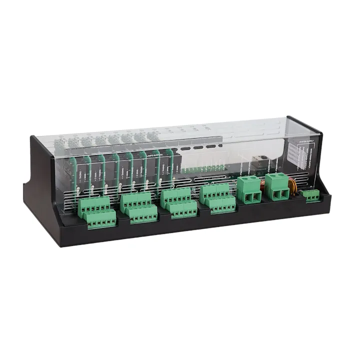 MS225 navigation light controller with transparent cover showing lamp output insert cards