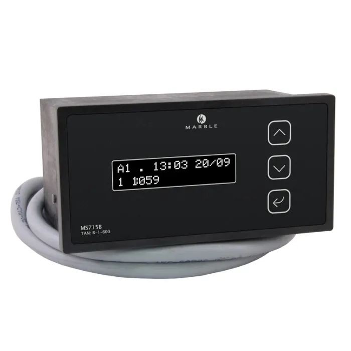 MS715B tachograph front panel with display and navigation buttons